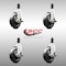 Service Caster 5 Inch 316SS Soft Rubber Swivel 1-1/4 Inch Expanding Stem Caster Set Brake SCC SCC-SS316EX20S514-SRS-TLB-114-4 - alternate 2